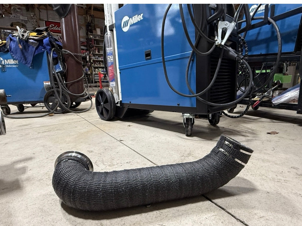 2003-2007 ford f250/350 6.0 Powerstroke 3” Stainless Steel Hood Stack Heatwrapped