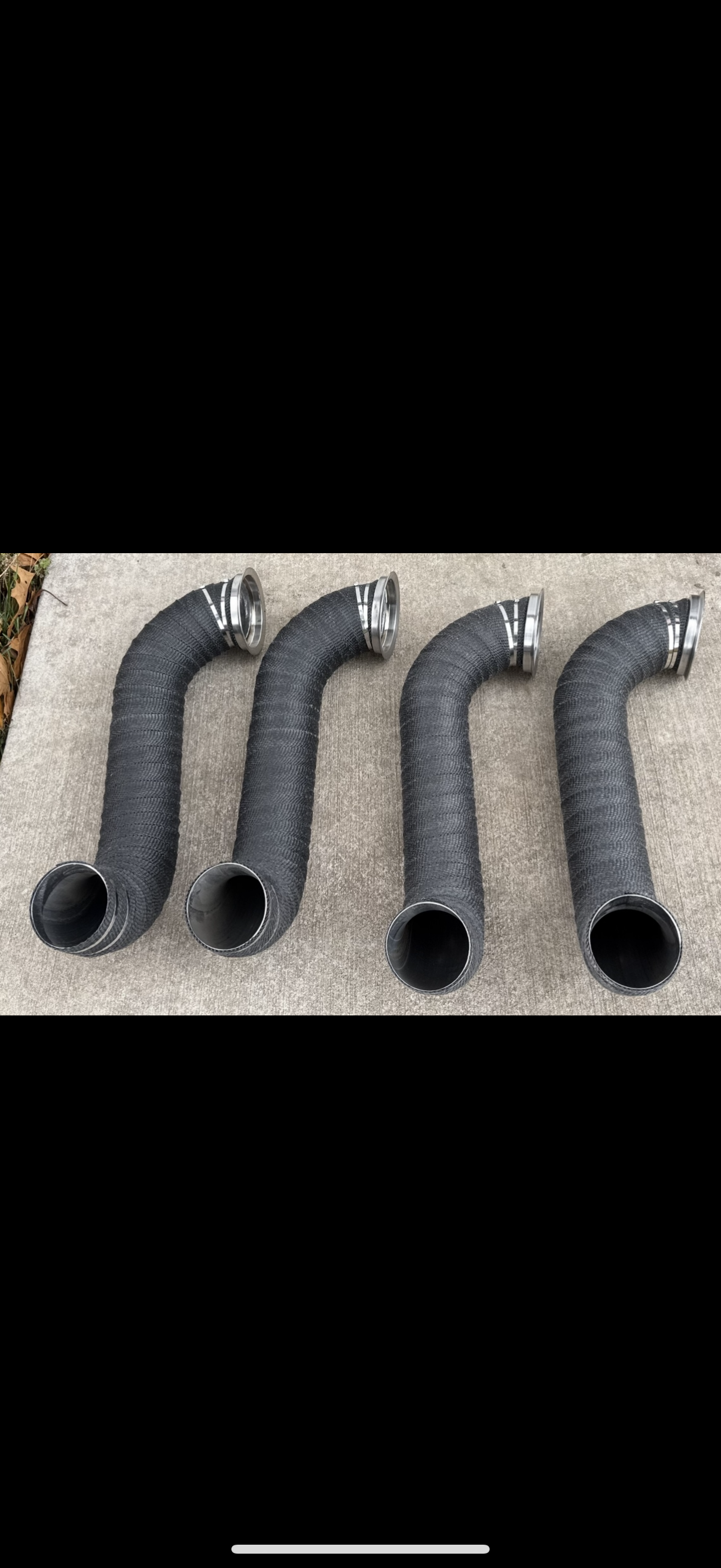 2003-2007 ford f250/350 6.0 Powerstroke 3” Stainless Steel Hood Stack Heatwrapped