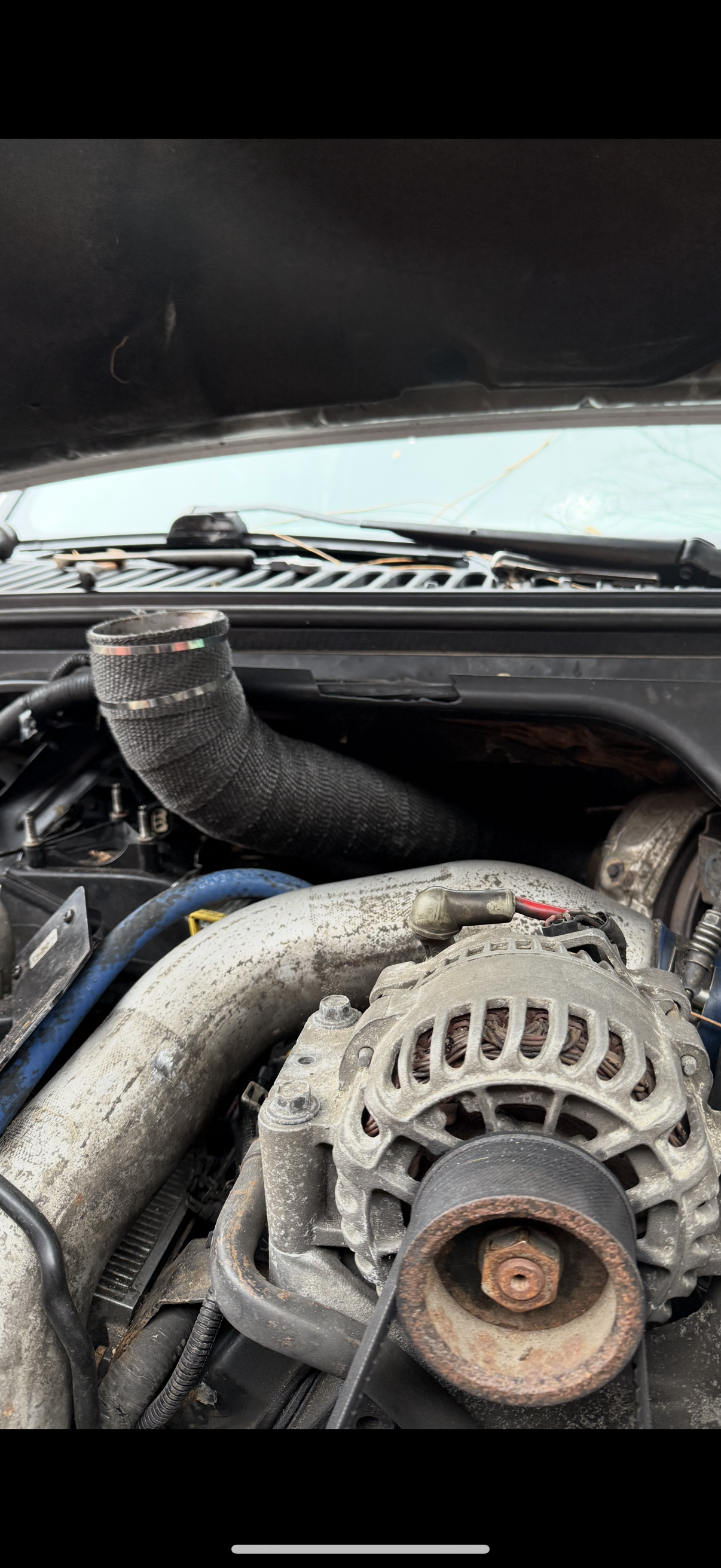 2003-2007 ford f250/350 6.0 Powerstroke 3” Stainless Steel Hood Stack Heatwrapped