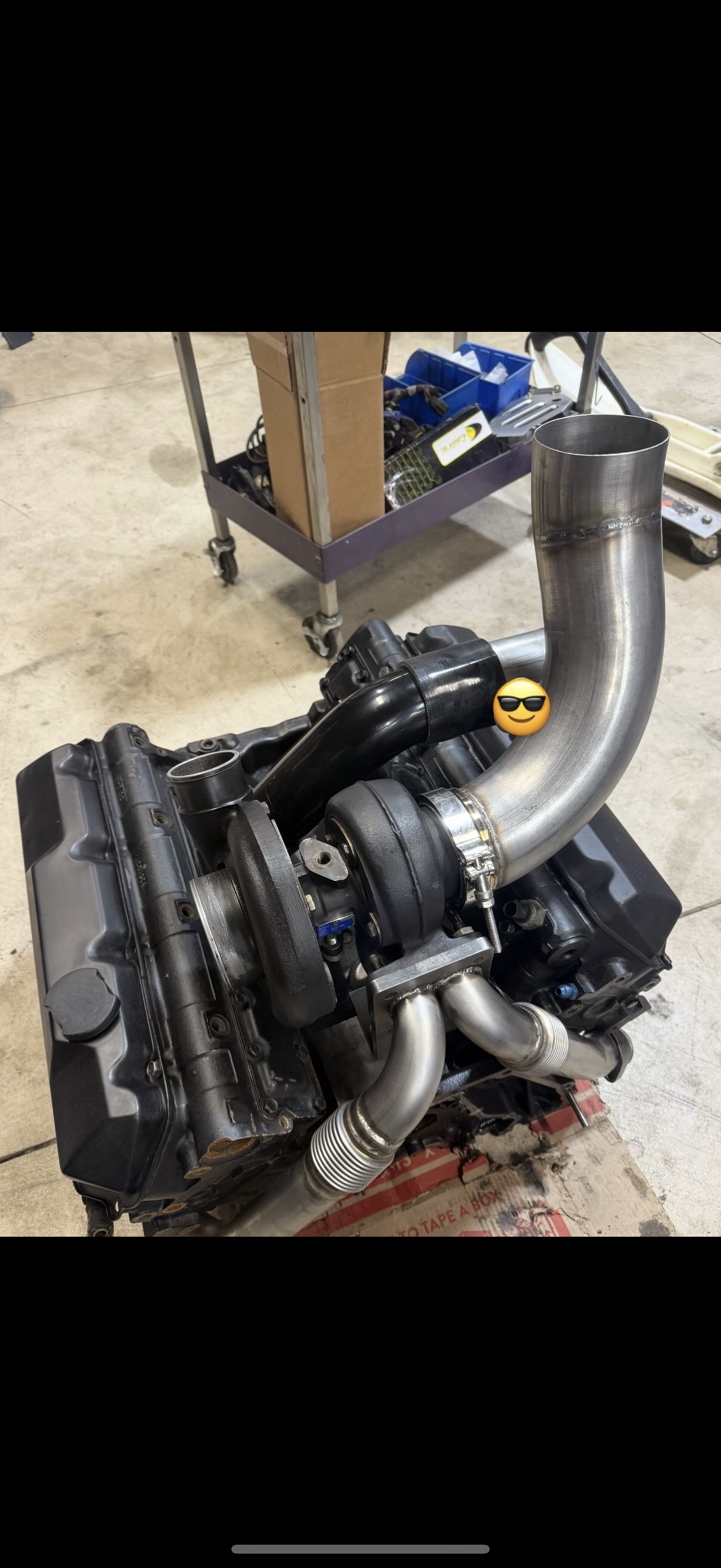 1994.5-1997 ford f250/350 7.3 t4 turbo s300/s400 4” Stainless Steel heatwrapped  Hoodstack