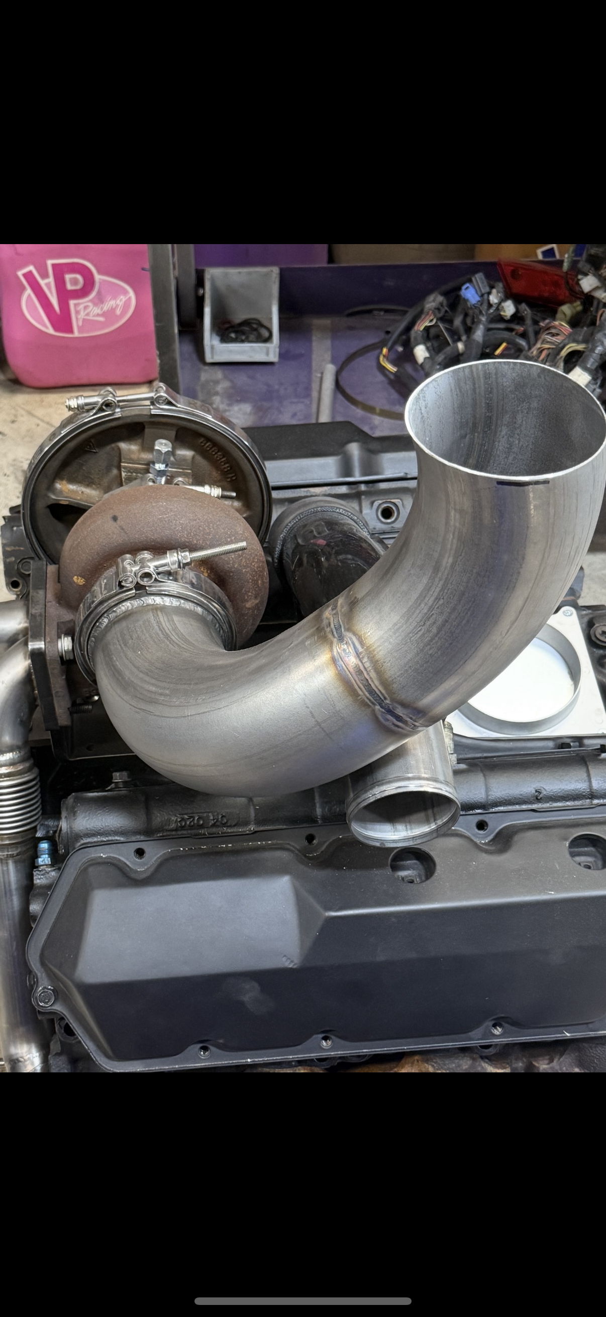 1994.5-1997 ford f250/350 7.3 t4 turbo s300/s400 4” Stainless Steel heatwrapped  Hoodstack